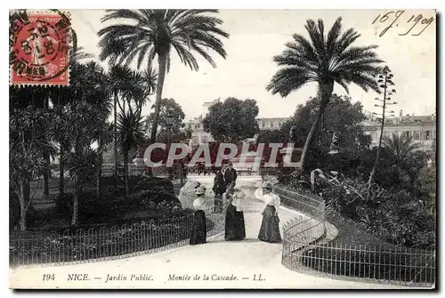 Cartes postales Nice Jardin Public Montee de la Cascade