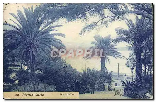 Cartes postales Monte Carlo Les Jardins