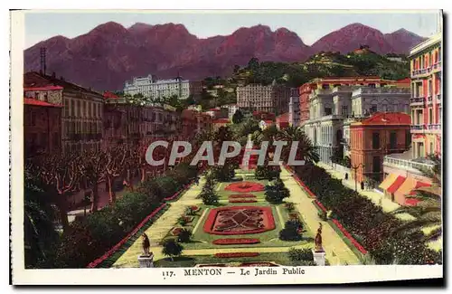 Cartes postales Menton le Jardin Public