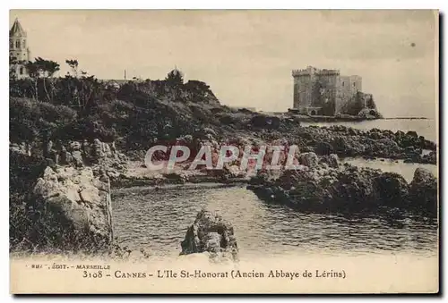 Cartes postales Cannes L'Ile St Honorat Ancien Abbaye de Lerins