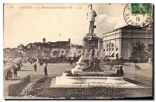 Cartes postales Cannes Le monument d'Edouard VII