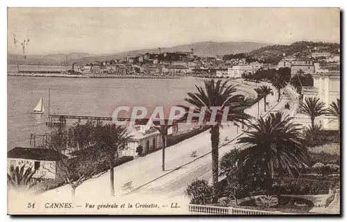 Cartes postales Cannes Vue generale et la Croisette