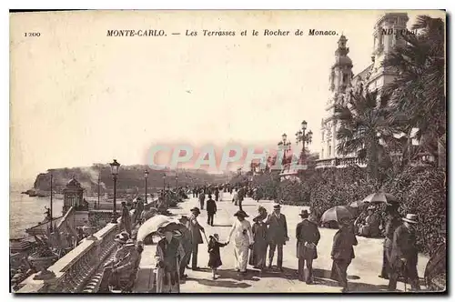 Cartes postales Monte Carlo Les Terrasses et le Rocher de Monaco