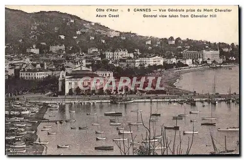 Cartes postales Cote d'Azur Cannes Vue generale prise du Mont Chevalier