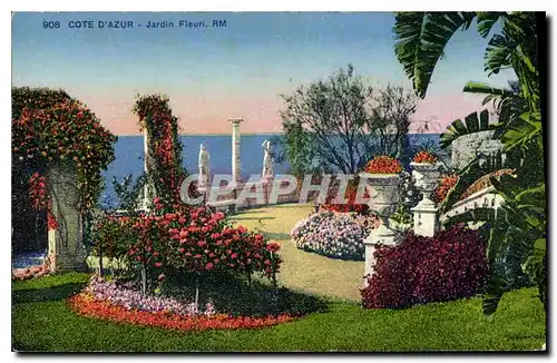 Cartes postales Cote d'Azur Jardin Fleuri