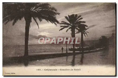 Cartes postales Crepuscule Coucher de Soleil