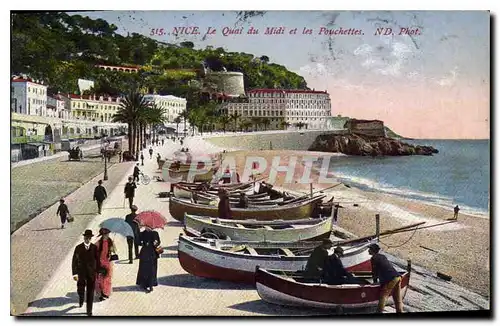 Ansichtskarte AK Nice Le Quai du Midi et les Pouchettes Bateaux