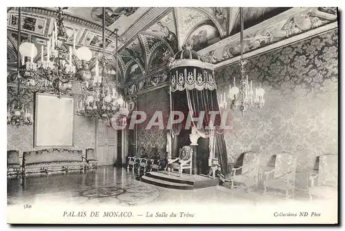 Cartes postales Palais de Monaco La Salle du Trone