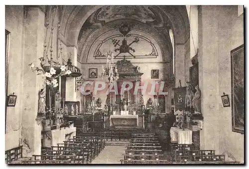 Ansichtskarte AK Roquefort Alpes Maritimes Eglise paroissiale Notre Dame de Canlache Vue interieure