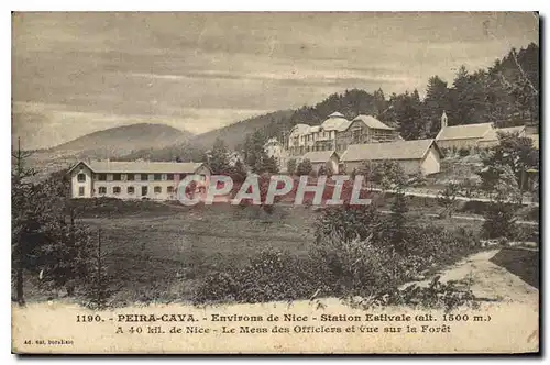 Cartes postales Peira Cava Environs de Nice Station Estivale Le Mess des Officiers et vue sur la Foret