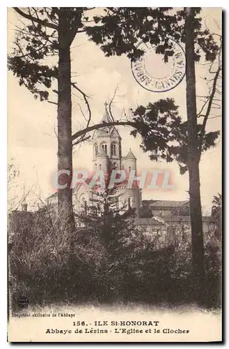 Ansichtskarte AK Ile St Honorat Abbaye de Lerins L'Eglise et le Clocher