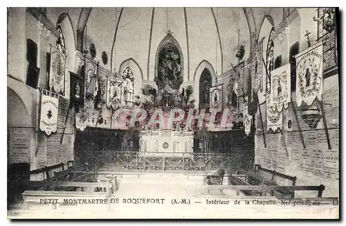 Ansichtskarte AK Petit Montmartre de Roquefort A M Interieur de la Chapelle Nef principale