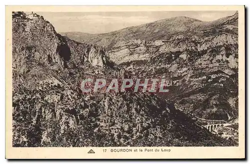 Ansichtskarte AK Gourdon et le Pont du Loup