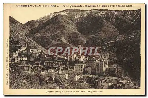 Cartes postales Luceram A M Vue generale Excursion aux environs de Nice