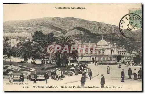 Ansichtskarte AK Monte Carlo Cafe de Paris les Jardins Riviera Palace