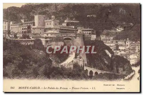 Cartes postales Monte Carlo Le Palais du Prince Prince Palace