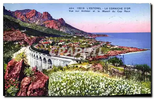 Ansichtskarte AK l'Esterel La Corniche d'Or Vue sur Antheor et le Massif du Cap Roux