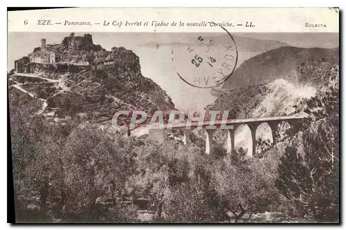 Cartes postales Eze Panorama Le Cap Ferrat et Viaduc de la nouvelle Corniche