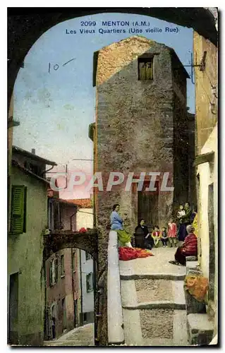 Cartes postales Menton A M Les Vieux Quartiers Une vieille Rue