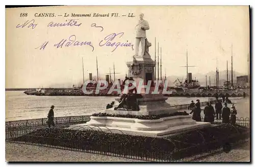 Cartes postales Cannes Le Monument Edouard VII