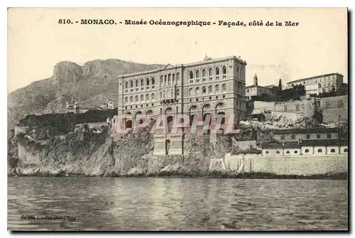 Cartes postales Monaco Musee Oceanographique Facade cote de la Mer