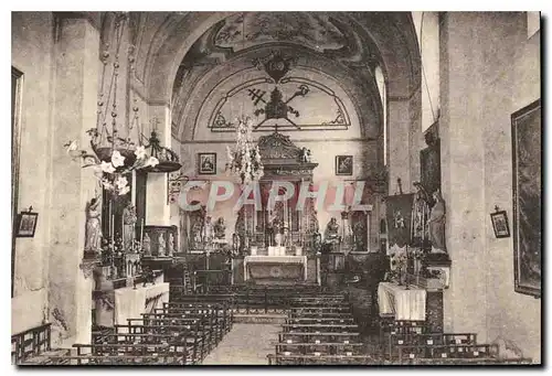 Ansichtskarte AK Roquefort Alpes Maritimes Eglise paroissaiale Notre Dame de Canlache Vue interieure