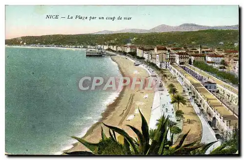 Cartes postales Nice La Plage par un coup de mer