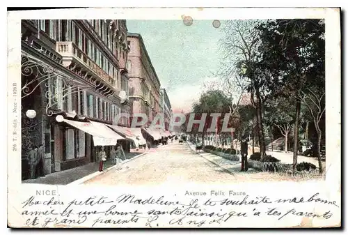 Cartes postales Nice Avenue Felix Faure