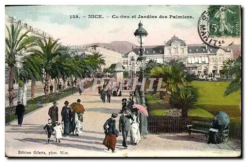 Cartes postales Nice Casino et Jardins des Palmiers