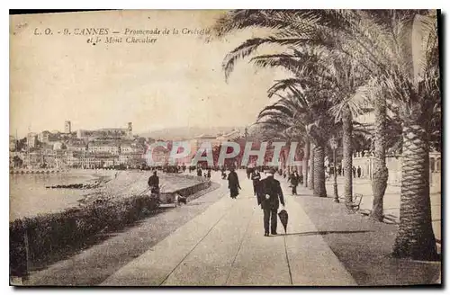 Cartes postales Cannes Promenade de la Croisette et le Mont Chevalier