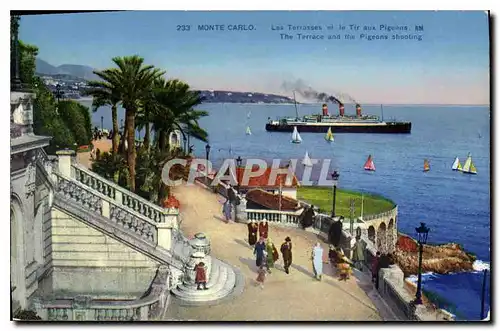 Cartes postales Monte Carlo Les Terrasses et la Tir aux Pigeons