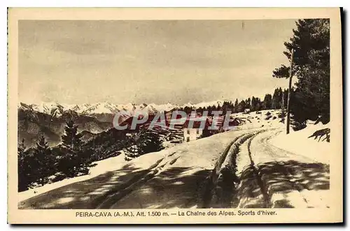 Cartes postales Peira Cava A M La Chaine des Alpes Sports d'hiver