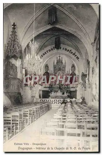 Cartes postales Draguignan Interieur de la Chapelle de N D du Peuple