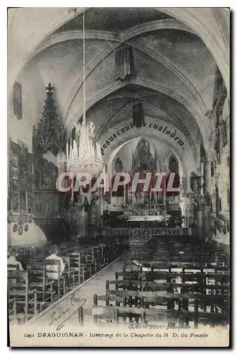 Cartes postales Draguignan Interieur de la Chapelle de N D du Peuple