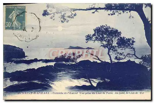 Cartes postales Saint Raphael Vue prise du Lion de Terre Au fond le Lion de Mer