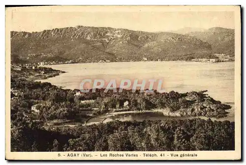 Cartes postales Agay Var Les Roches Vertes Vue generale