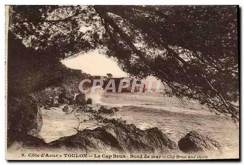 Cartes postales La Cote d'Azur Toulon Le Cap Brun Bord de mer