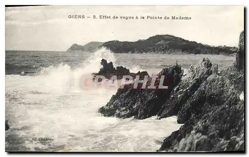 Cartes postales Giens Effet de vague a la Pointe de Madame