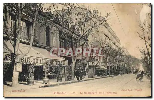 Cartes postales Toulon Le Boulevard de Strasbourg Brasserie Guillaume Tell