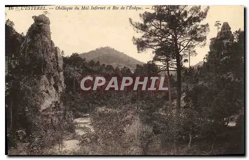 Cartes postales l'Esterel Obelisque du Mal Infernet et Roc de l'Evenque