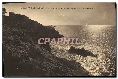 Cartes postales Saint Raphael Var Les Rochers du Parc Calvet Effet de nuit