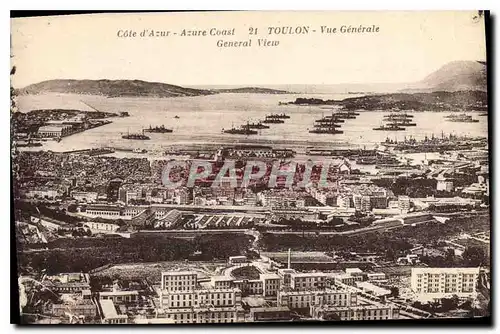Ansichtskarte AK Cote d'Azur Azure Coast Toulon Vue Generale Bateaux