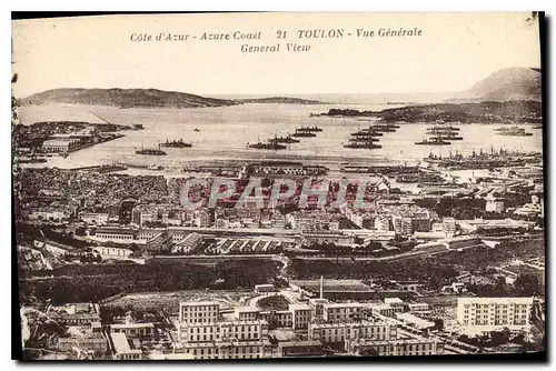 Cartes postales Cote d'Azur Azure Coast Toulon Vue Generale Bateaux