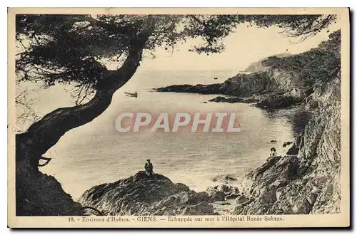 Cartes postales Environs d'Hyeres Giens Echappee sur mer d l'Hopital Renee Sabran