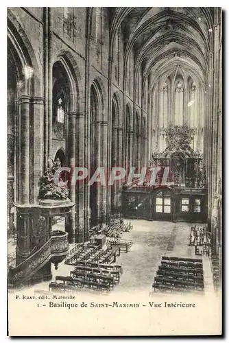 Cartes postales Basilique de Saint Maximin Vue Interieure