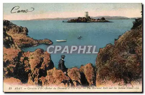 Cartes postales Agay Corniche d'Or Rocher du Dramont et l'Ile d'Or