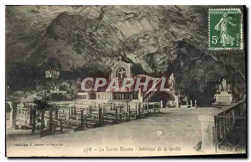 Cartes postales La Sainte Baume Interieur de la Grotte