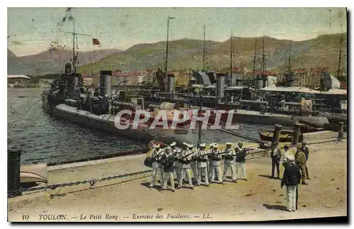 Cartes postales Toulon Le Petit Rang Exercice des Fusiliers Bateaux