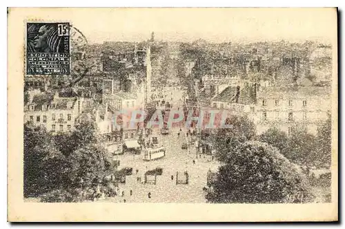 Cartes postales Le Havre Jardin de l'Hotel de Ville et Rue de Paris