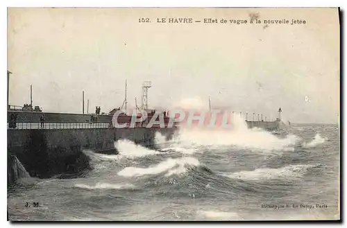 Cartes postales Le Havre Effet de vague a la nouvelle jetee